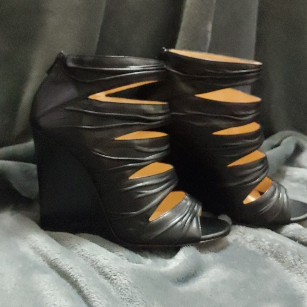 Black suede wedge Christian Louboutin